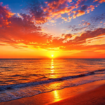 beauty of sunrise and sunset